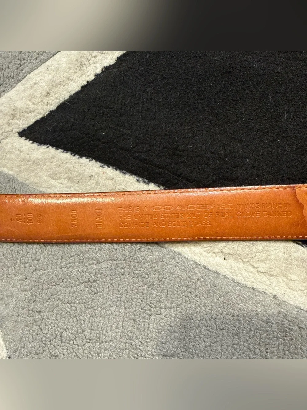 Vintage Coach leather belt with gold brass buckle